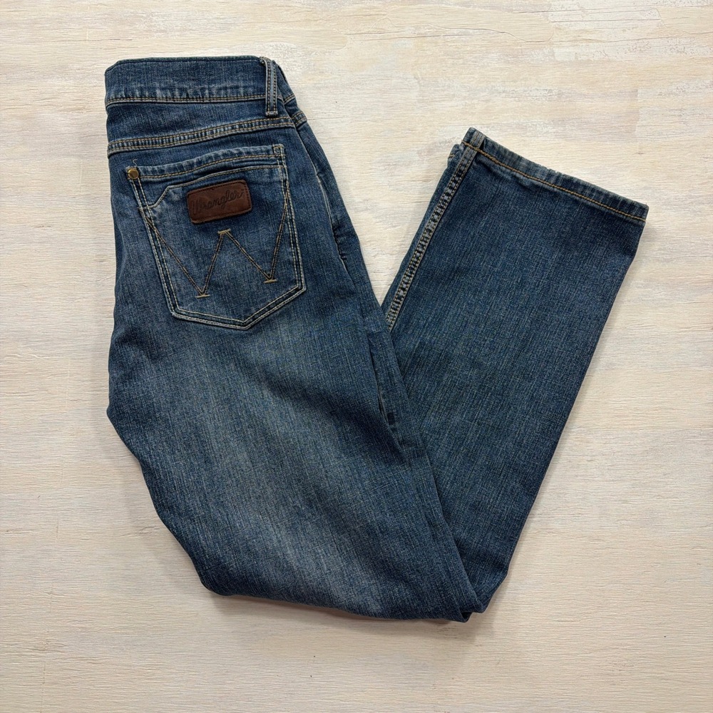 Wrangler Jeans Retro Slim Boot 32x32 Medium Wash Denim Blue Mens 10WLT77LY